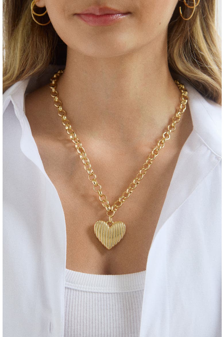 Heart of Gold Pendant Necklace, Alternate, color, GOLD