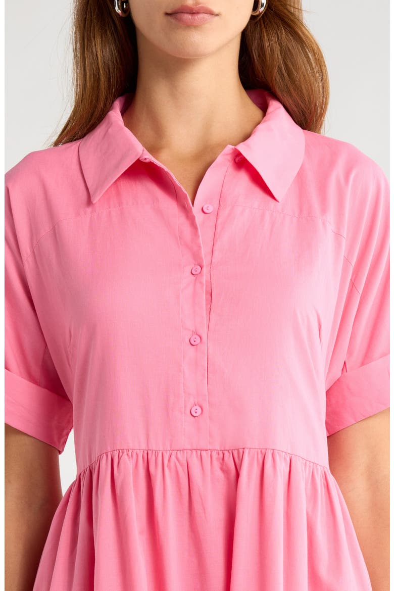 Astera Tiered Maxi Shirtdress, Alternate, color, PINK