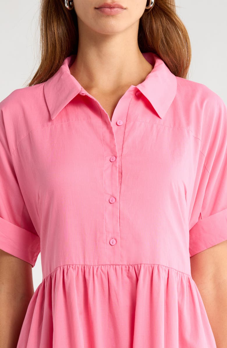 SUGARLIPS Astera Tiered Maxi Shirtdress, Alternate, color, Pink