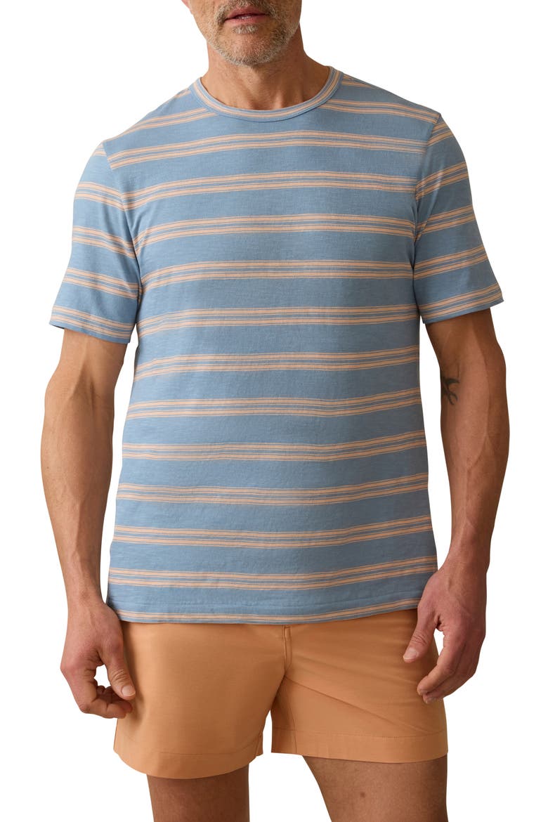 Sunwashed Stripe T-Shirt, Main, color, COAST CORAL STRIPE