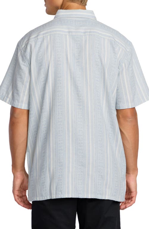 Billabong Sunshine Garage Stripe Short Sleeve Button-up Shirt In Brown