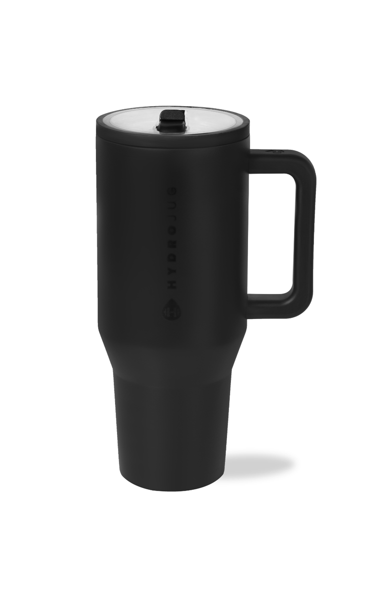 HydroJug Traveler - Leakproof Water Bottle with Handle & Flip Straw 40oz, Main, color, Black