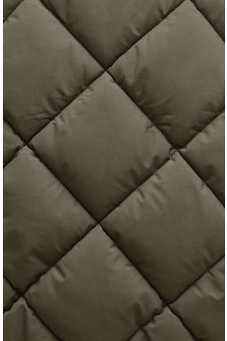Becky Diamond Quilted Puffer Vest, Alternate, color, OLIVE/ ANCIENT TARTAN