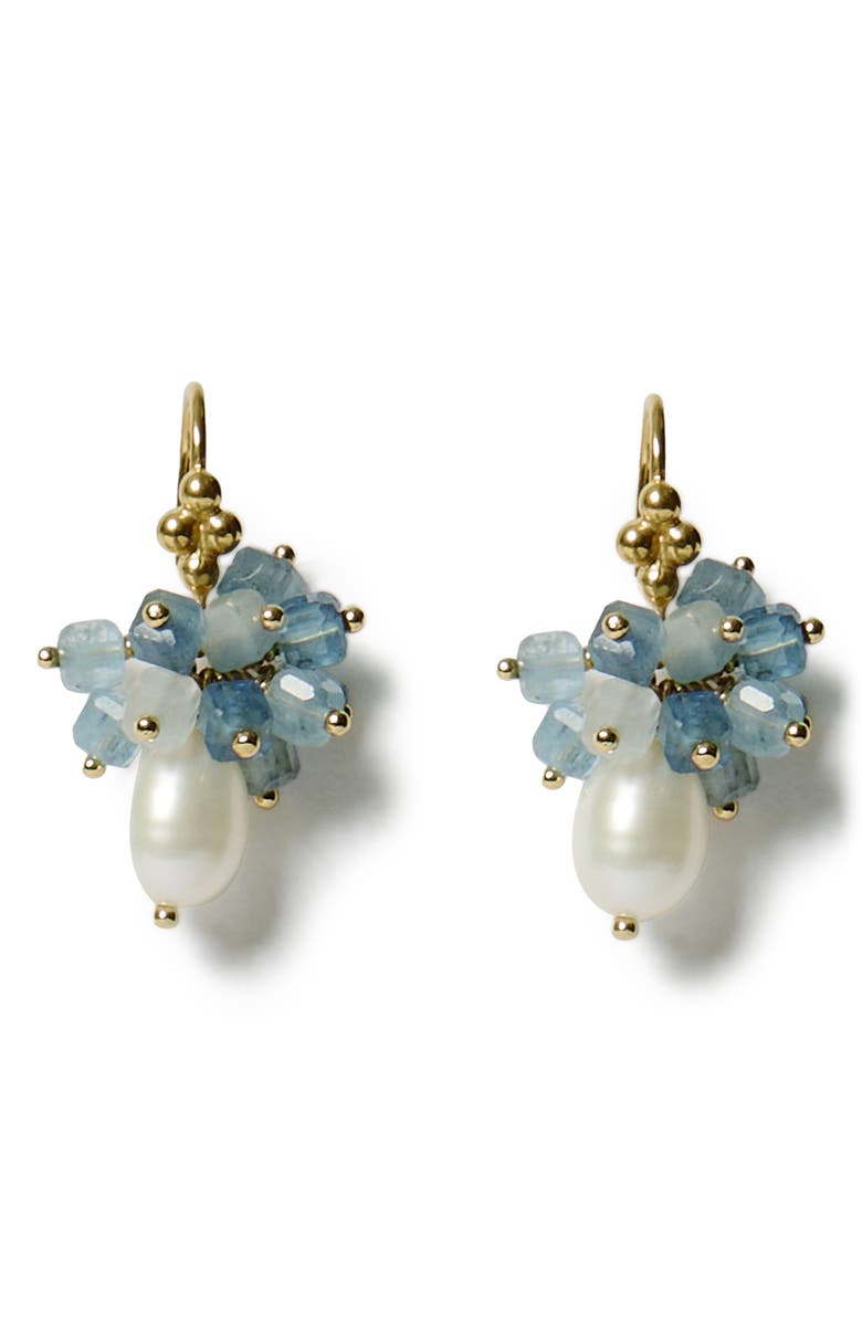 Chan Luu Firework Aquamarine Cluster Drop Earrings, Main, color, Aquamarine