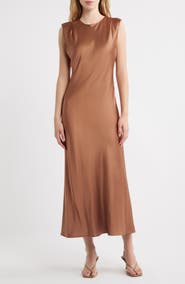Rails Mira Shoulder Pad Sleeveless Midi Dress