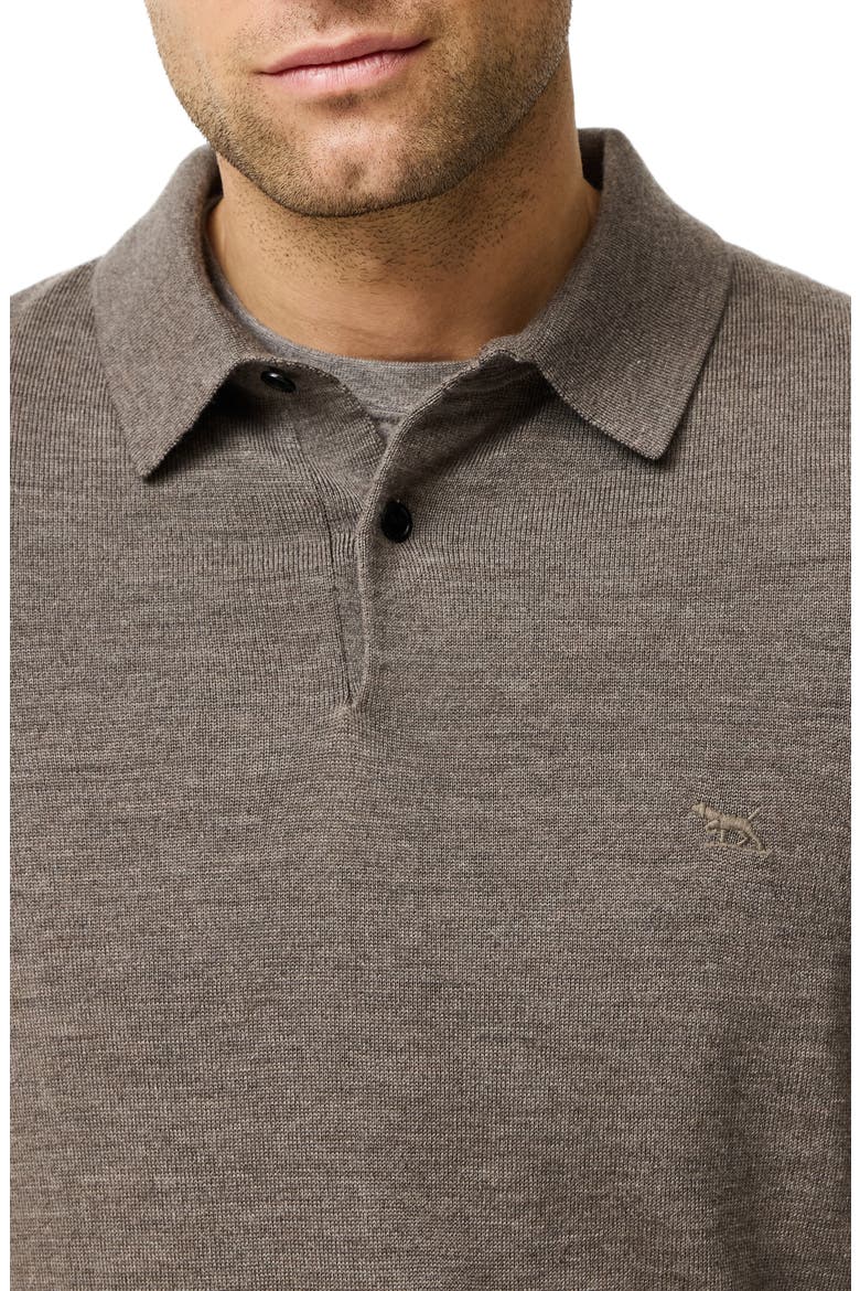 Way Spur Extrafine Merino Wool Polo Sweater, Alternate, color, SABLE