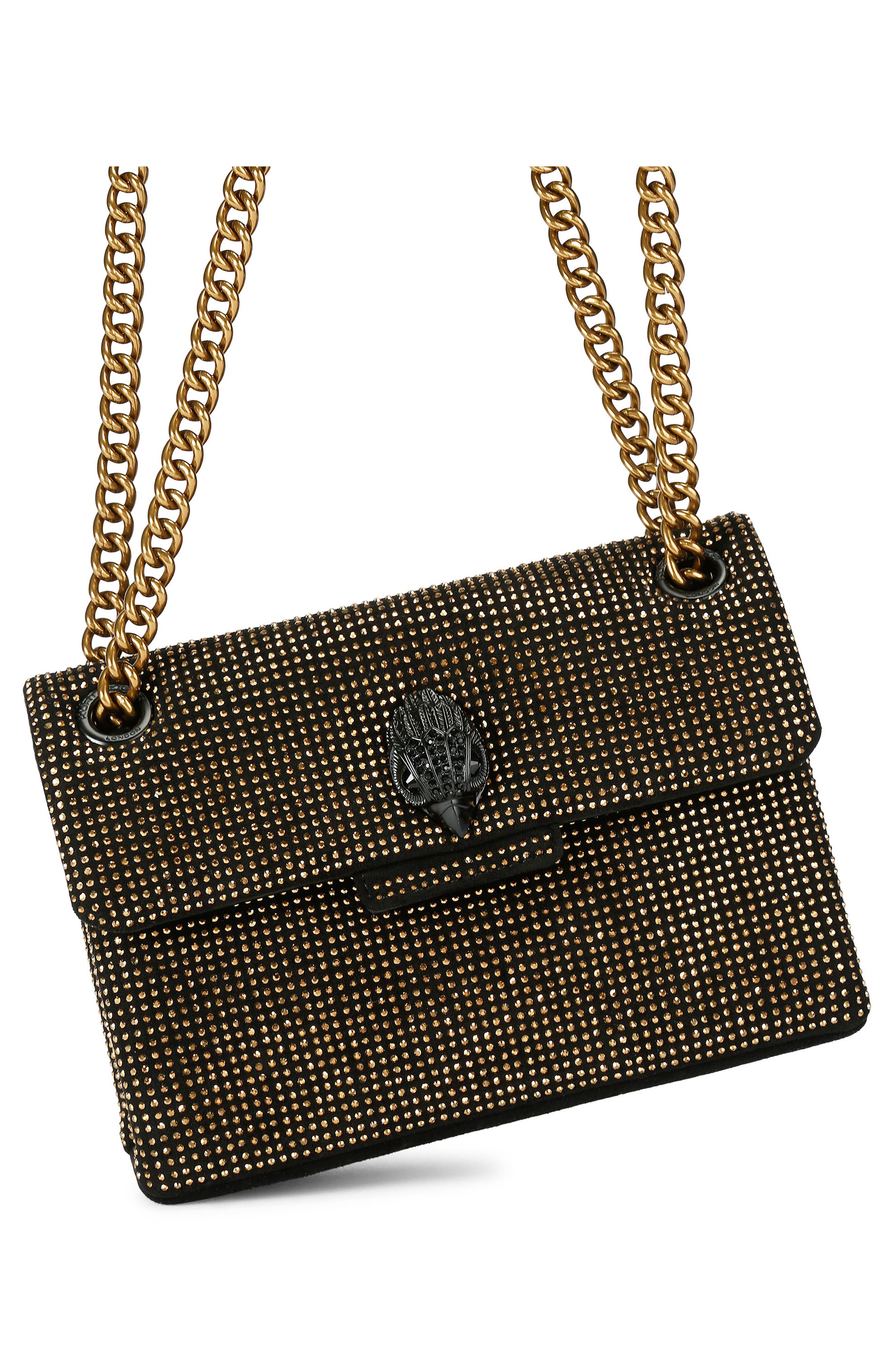 Kurt Geiger London Mini Kensington Fabric Convertible Crossbody Bag, Alternate, color, Open Brown