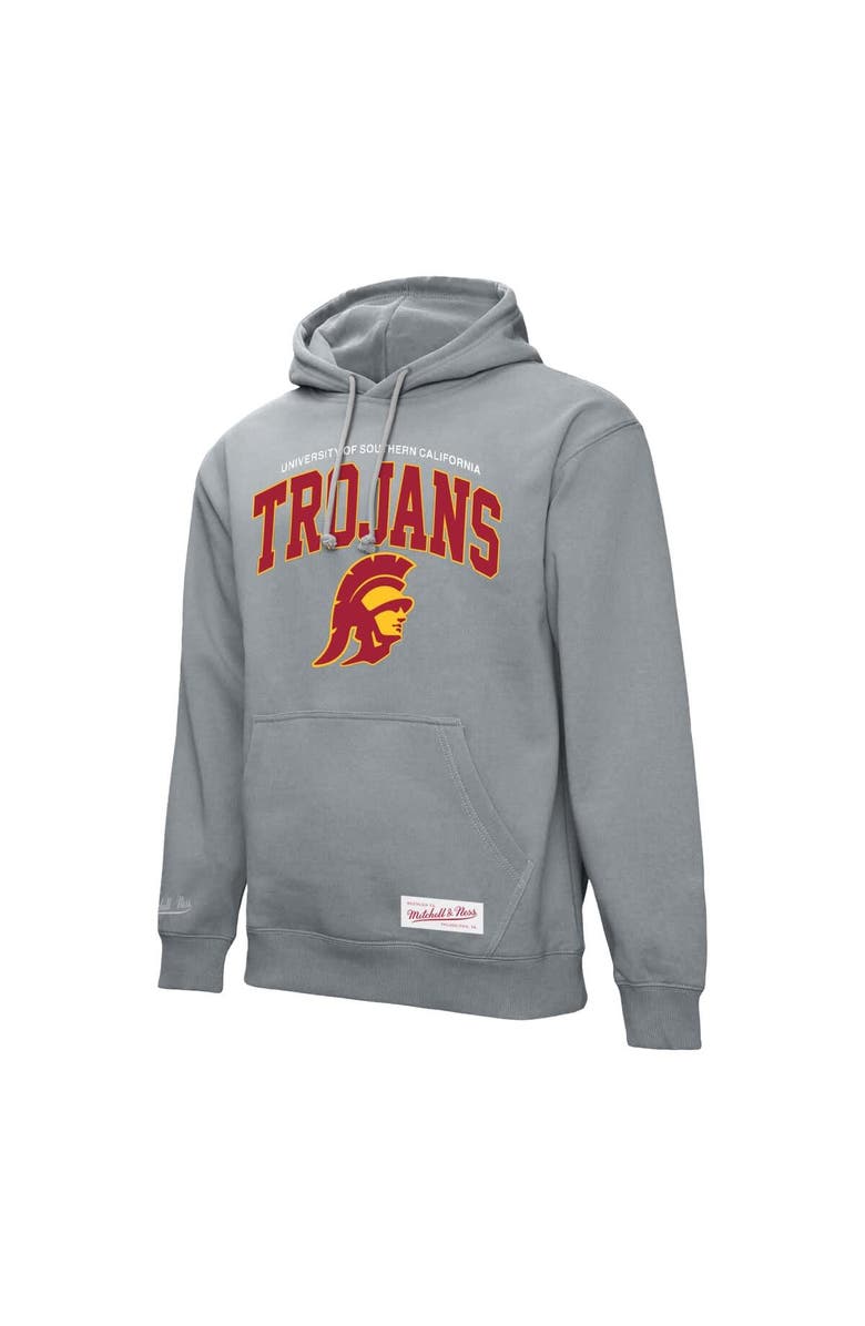 Mitchell & Ness Men's Mitchell & Ness  Heather Gray USC Trojans Classic Arch Pullover Hoodie, Alternate, color, Heather Gray