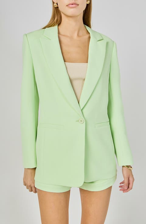 Tailored Single Button Blazer