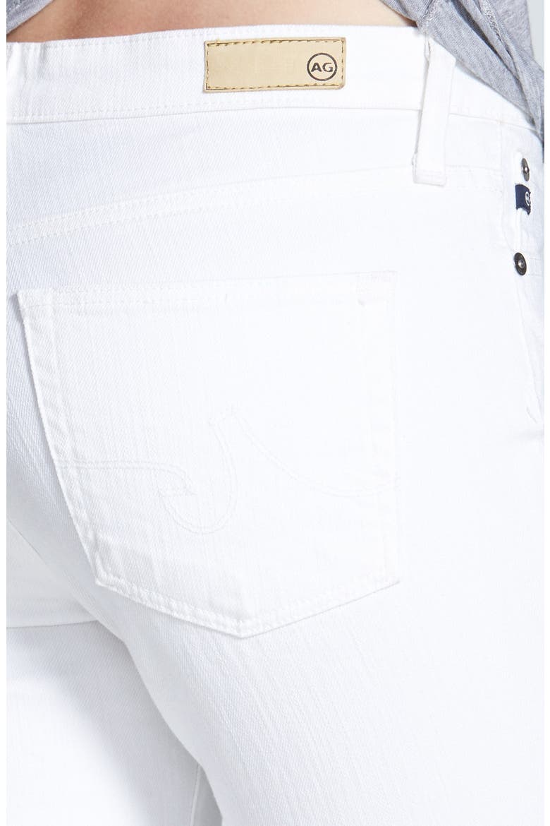 'The Prima' Mid Rise Cigarette Jeans, Alternate, color, WHITE