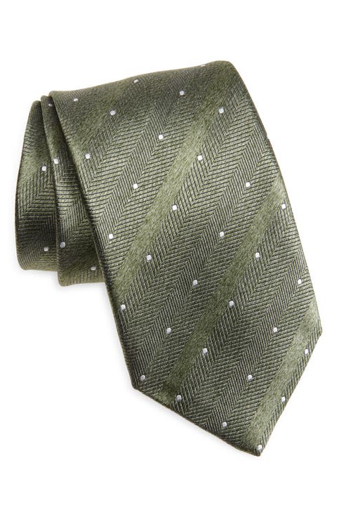 Polka Dot Silk Tie