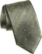 David Donahue Polka Dot Silk Tie