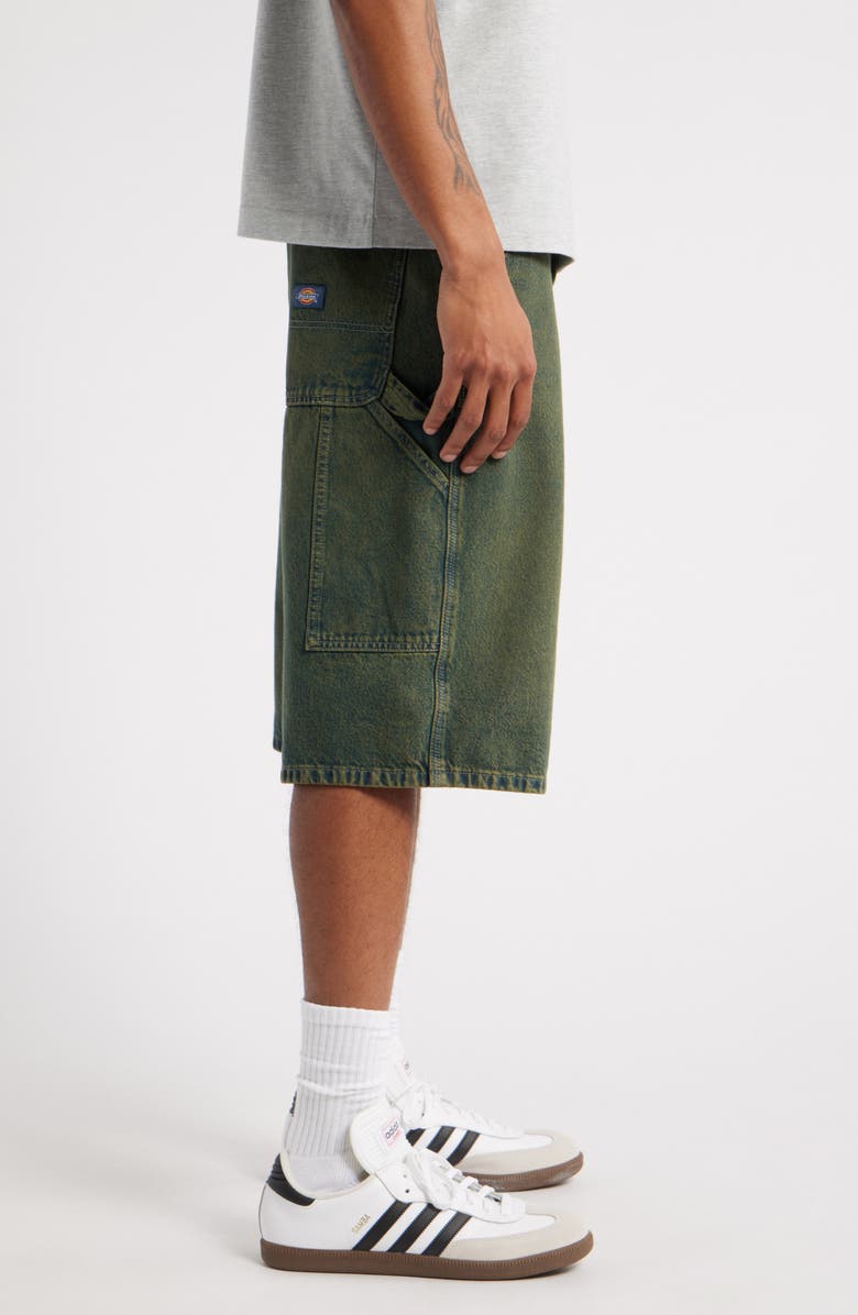 Dickies Loose Fit Denim Painter's Shorts, Alternate, color, 