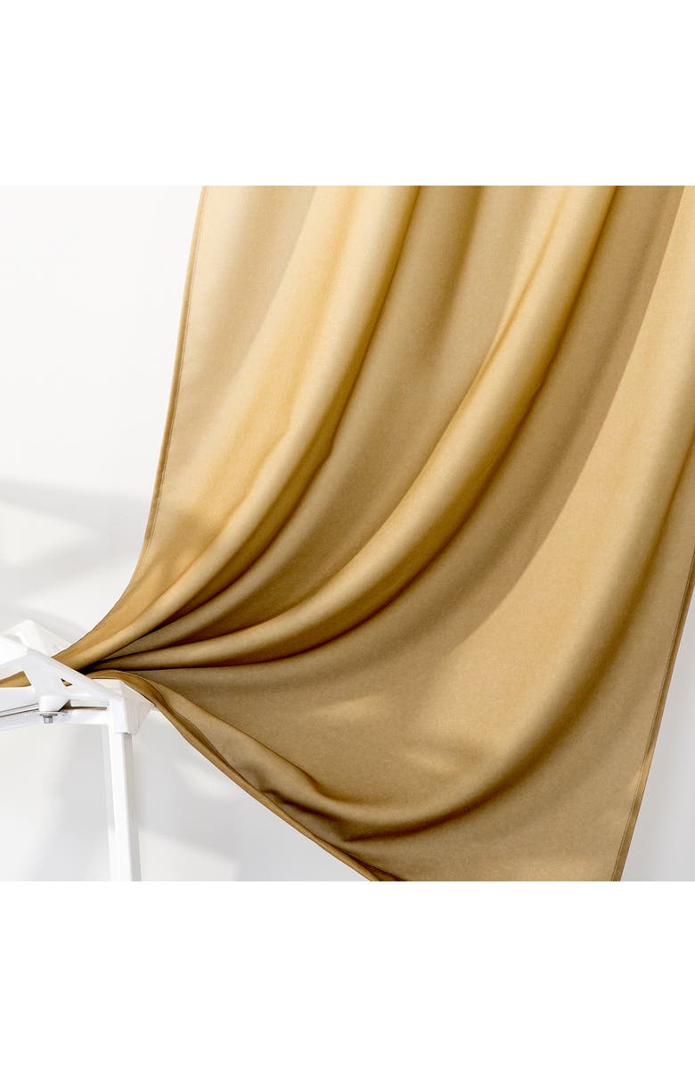 DAINTY HOME Shades Set of 2 Ombré Panel Curtains, Alternate, color, Gold