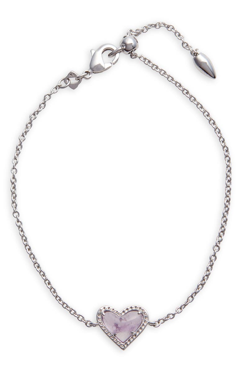 Kendra Scott Ari Heart Pendant Bracelet, Main, color, 