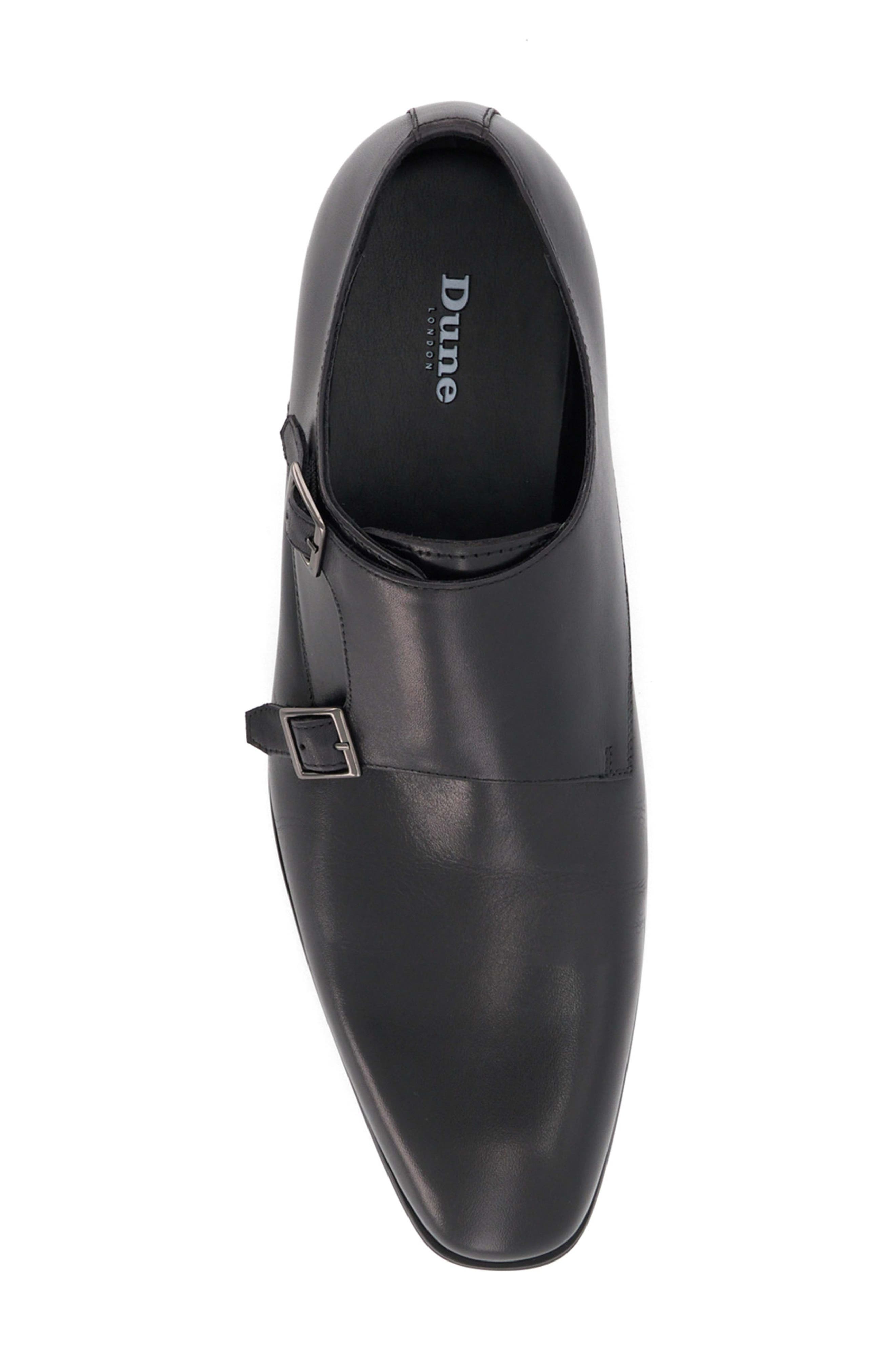 Dune London Situation Double Monk Strap Shoe, Alternate, color, Black