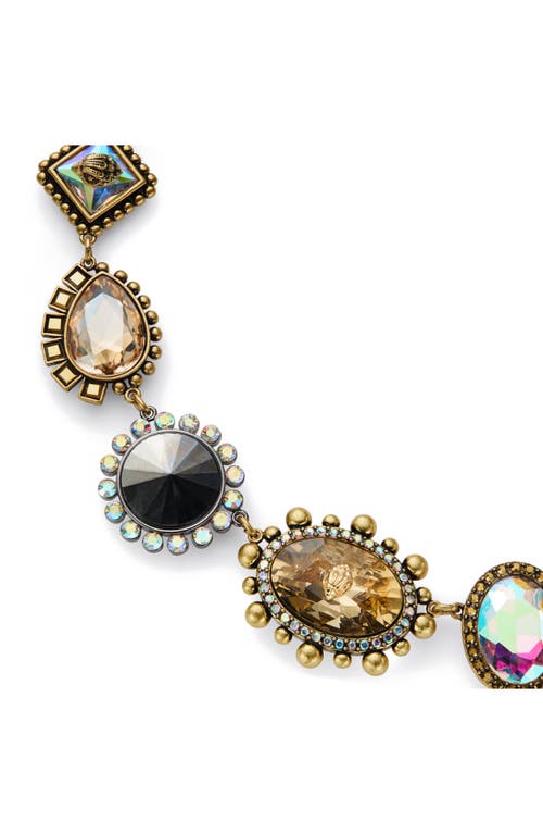 Kurt Geiger London Mixed Crystal Statement Necklace In Gold