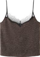 MANGO Lace Trim Camisole
