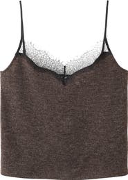 MANGO Lace Trim Camisole