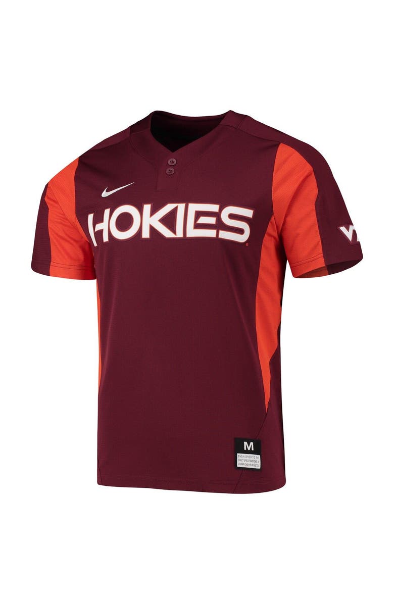 Nike Men's Nike Maroon Virginia Tech Hokies 2-Button Replica Baseball Jersey, Alternate, color, Maroon