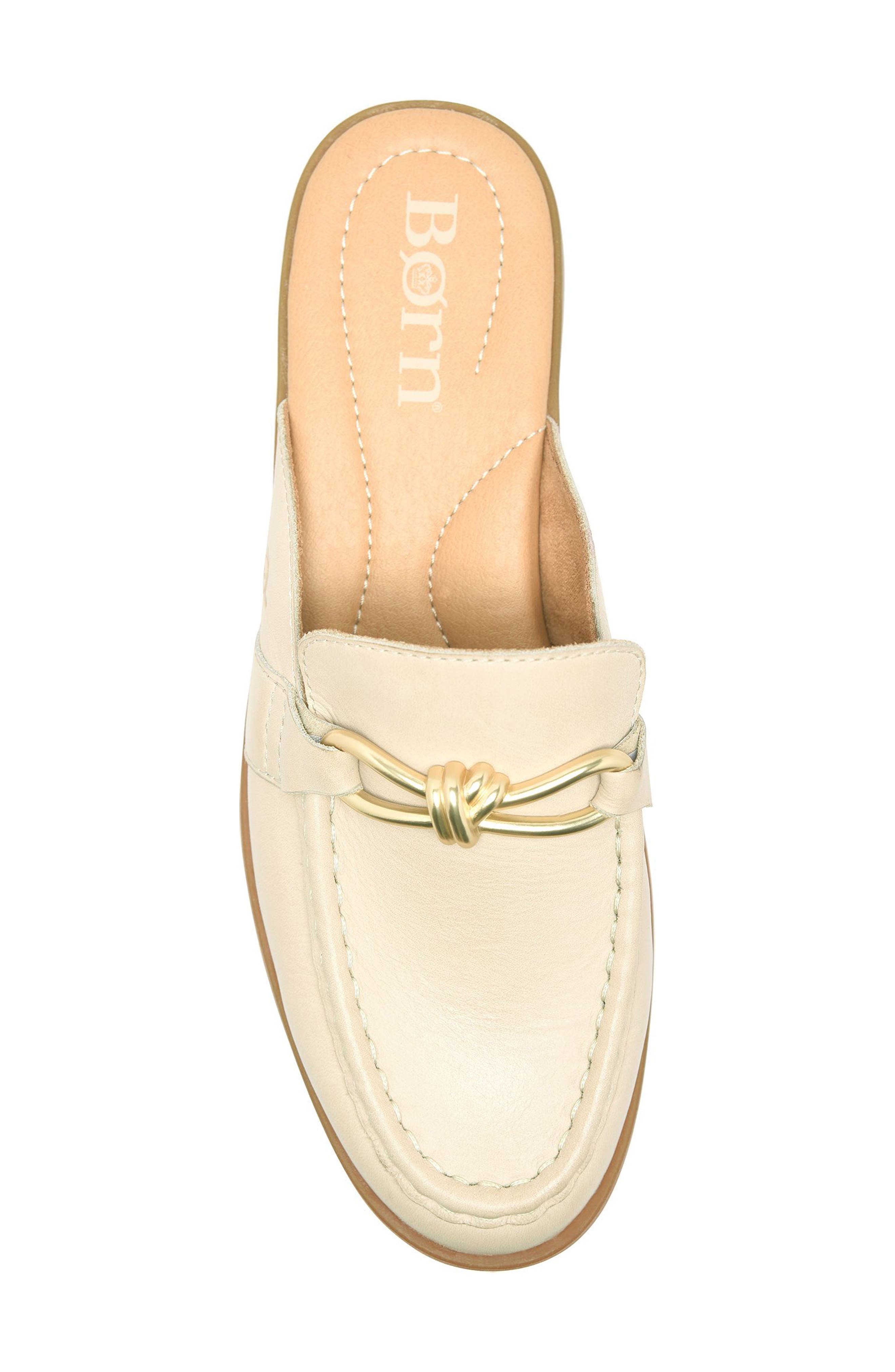 Børn Claire Mule, Alternate, color, Cream Leather