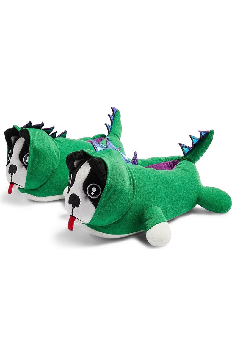 Topshop Dino Dog Slippers, Main, color,