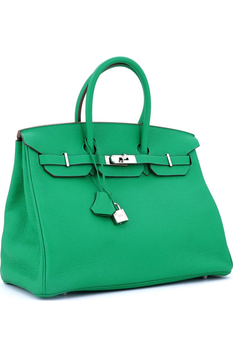 Pre-Owned Hermes Birkin Handbag Green Clemence with Palladium Hardware 35, Alternate, color, Menthe