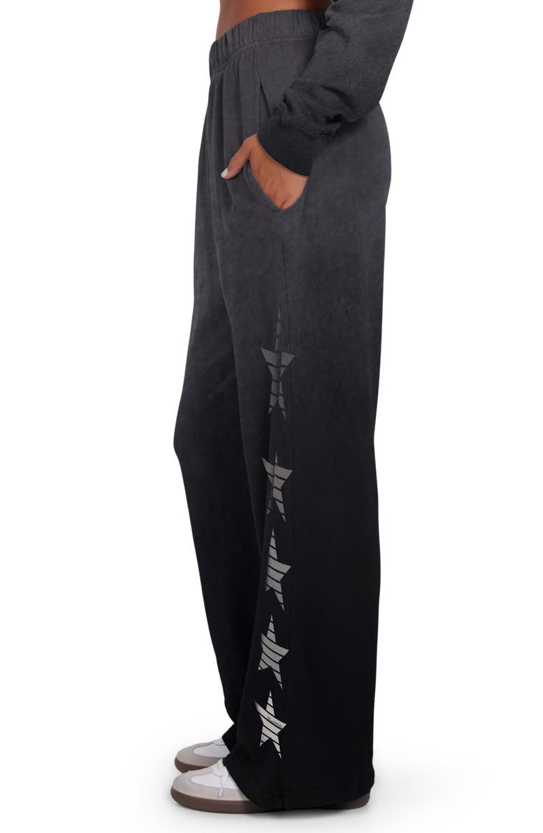 Lauren Moshi Juvia Ombre Star Pants, Alternate, color, Black Ombre