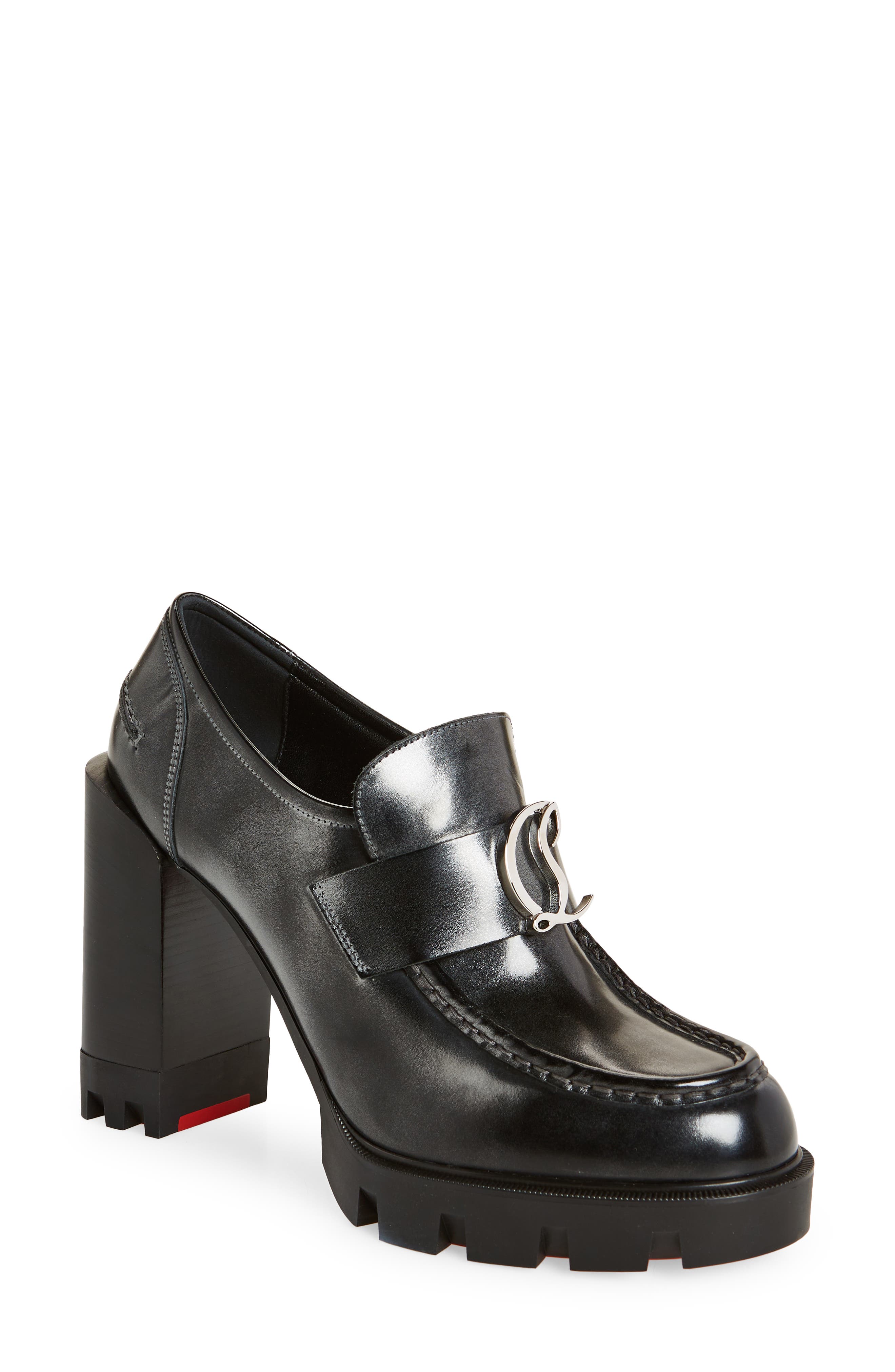 Alta Platform Loafer Pump, Main, color, SILVER BLACK/ LIN BK/ BK LUC