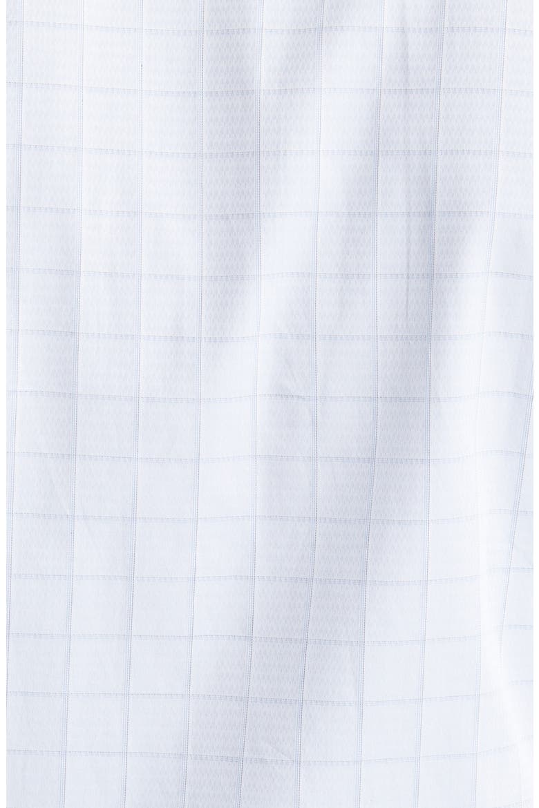 Trim Fit Fancy Check Cotton Dress Shirt, Alternate, color, NAVY