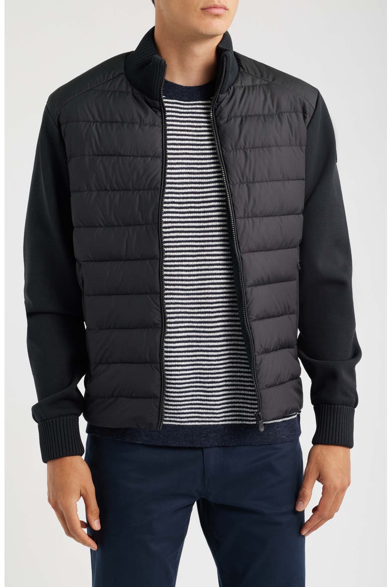 Sedum Hybrid Puffer Jacket, Main, color, BLACK