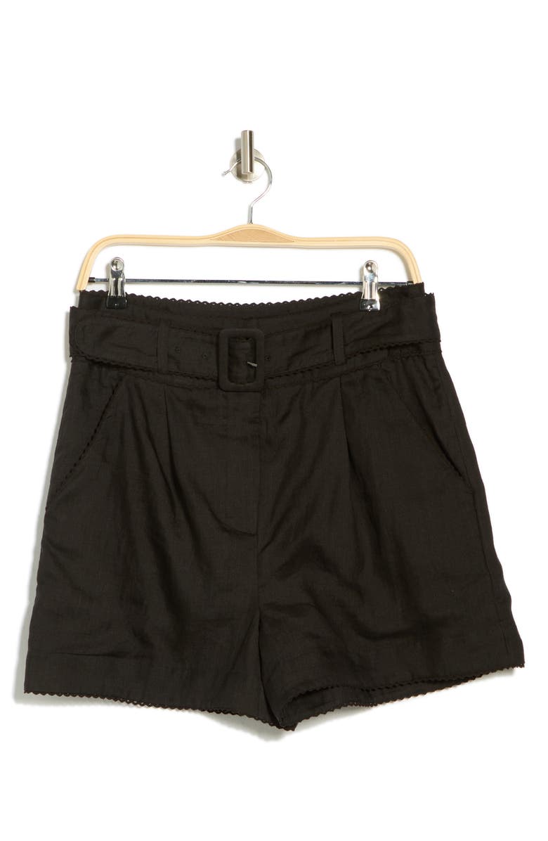 Veronica Beard Hobbes Belted Shorts, Main, color, Black