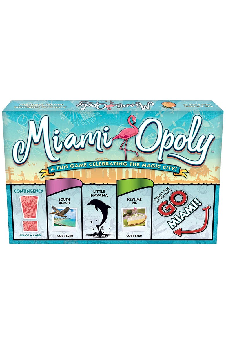 Miami Opoly Board Game, Main, color, Multicolored