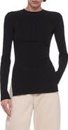 Helmut Lang Slit Rib Knit Top