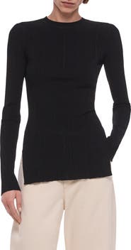 Helmut Lang Slit Rib Knit Top
