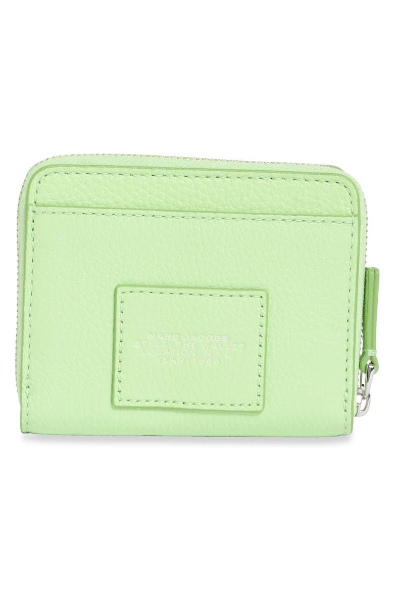 The Mini Leather Compact Wallet, Alternate, color, PEPPERMINT
