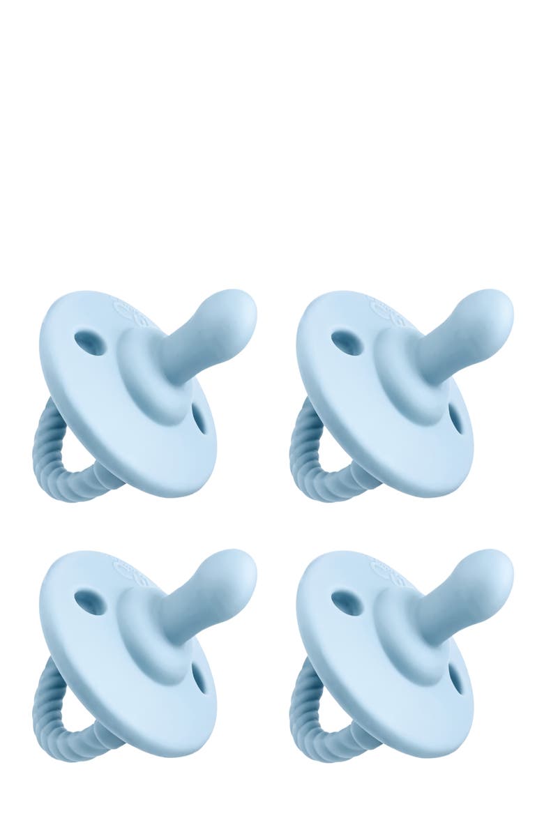 Comfy Cubs Pacifiers, 4 Pack - Flat,  0 to 18 Months, Main, color, Blue