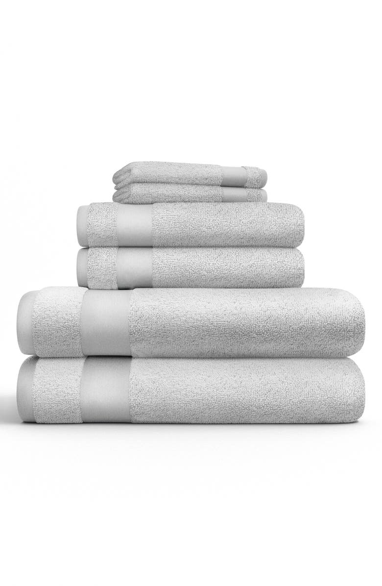 HOMESPUN Ultrasoft Cotton Towel Set, Main, color, Light Gray
