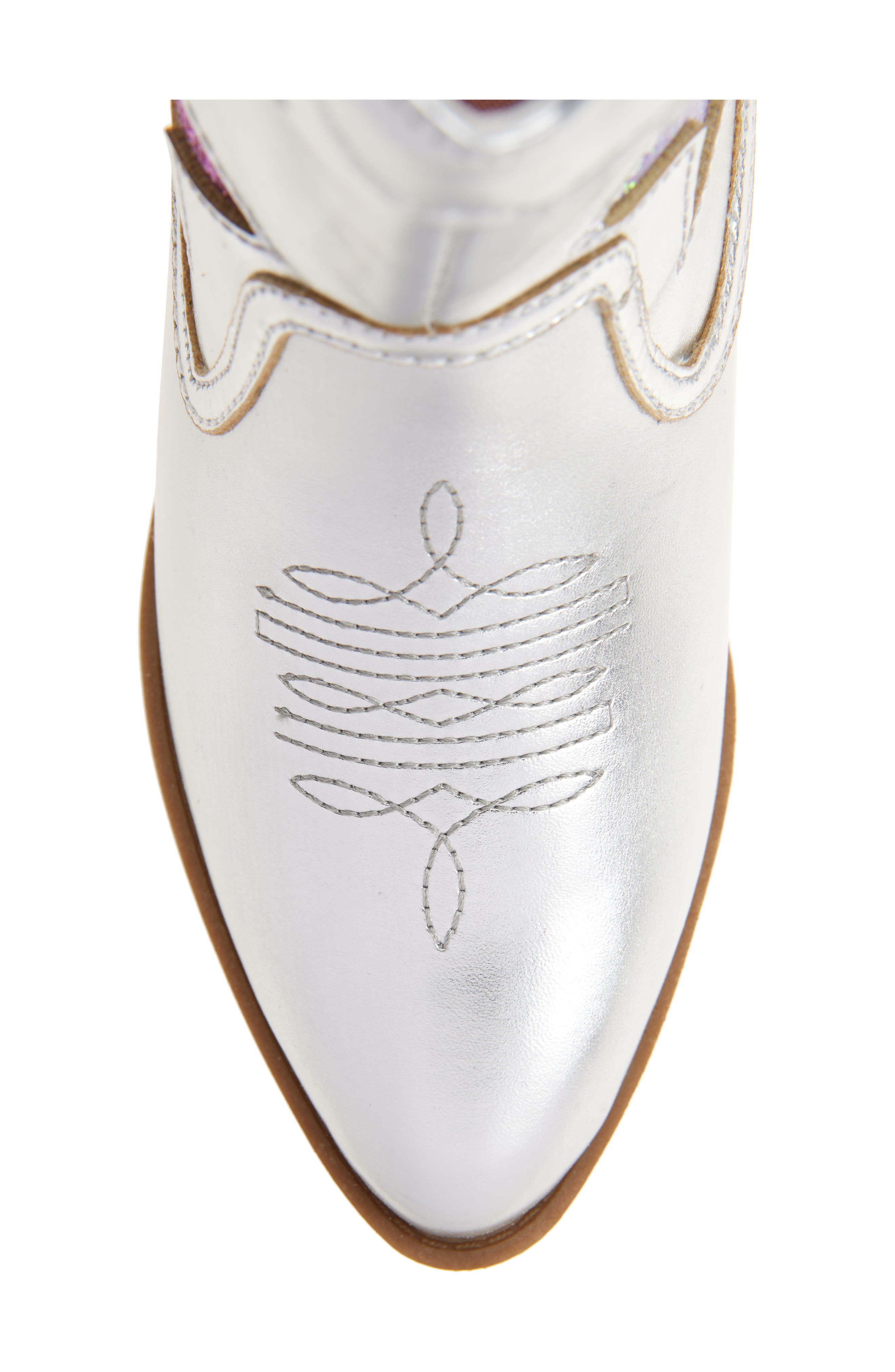 Tucker + Tate Kids' Corra Star Western Boot, Alternate, color, Silver Metallic