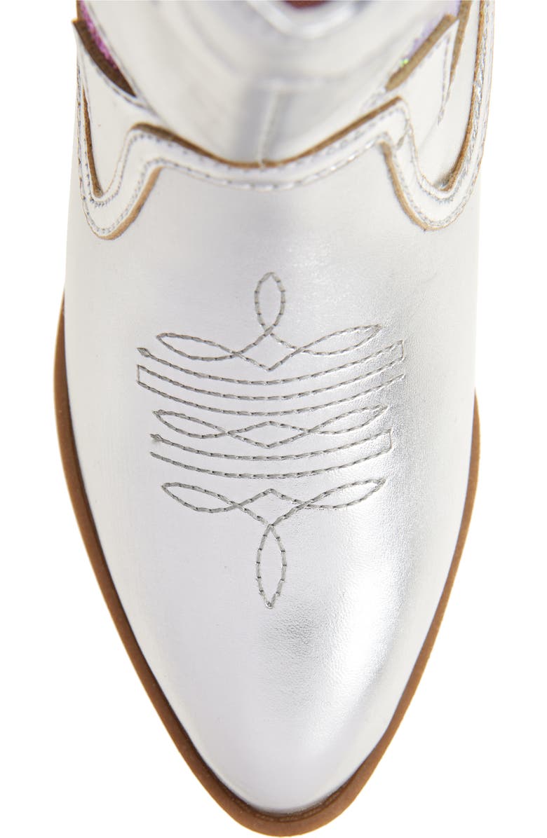 Tucker + Tate Kids' Corra Star Western Boot, Alternate, color, Silver Metallic
