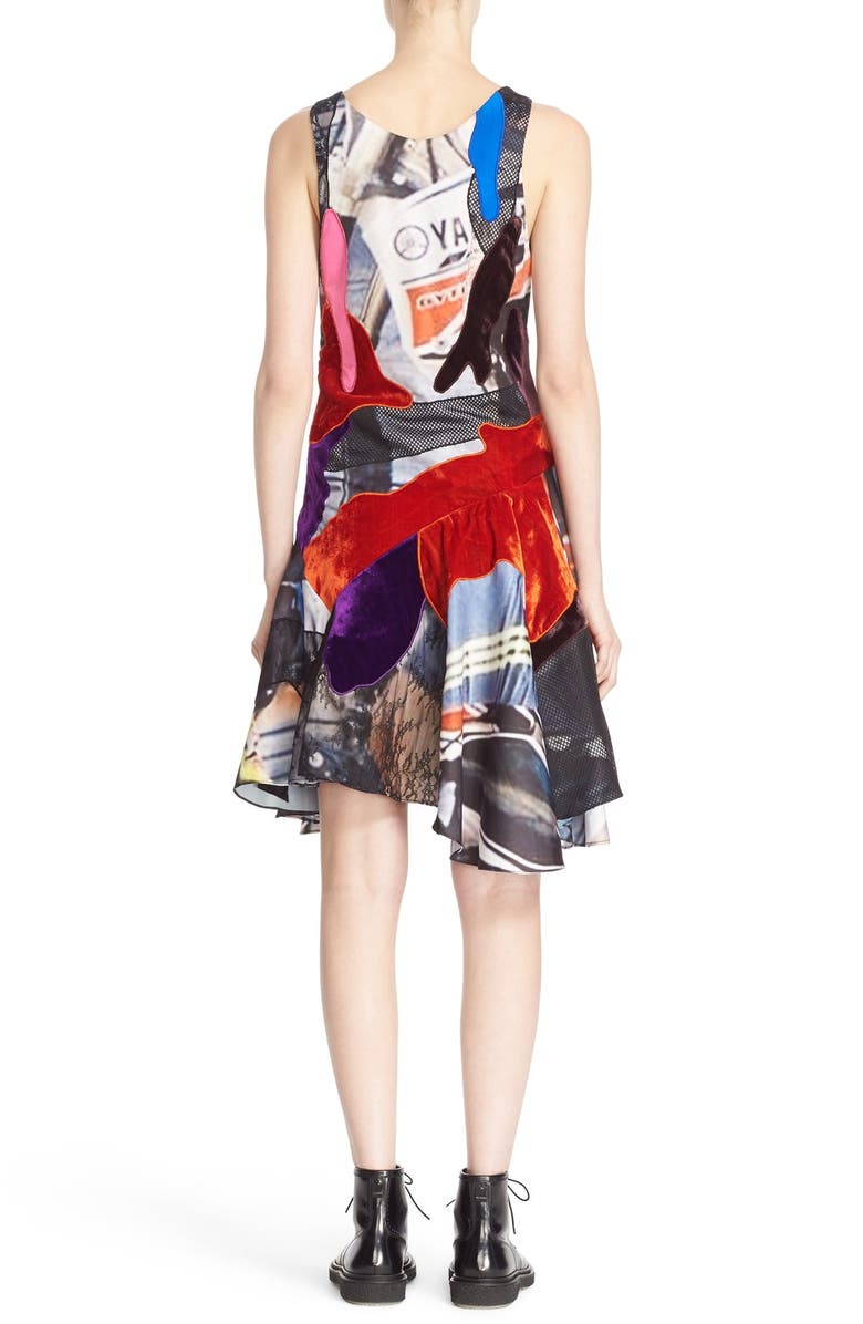 Koché Mixed Media Tank Dress, Alternate, color, 