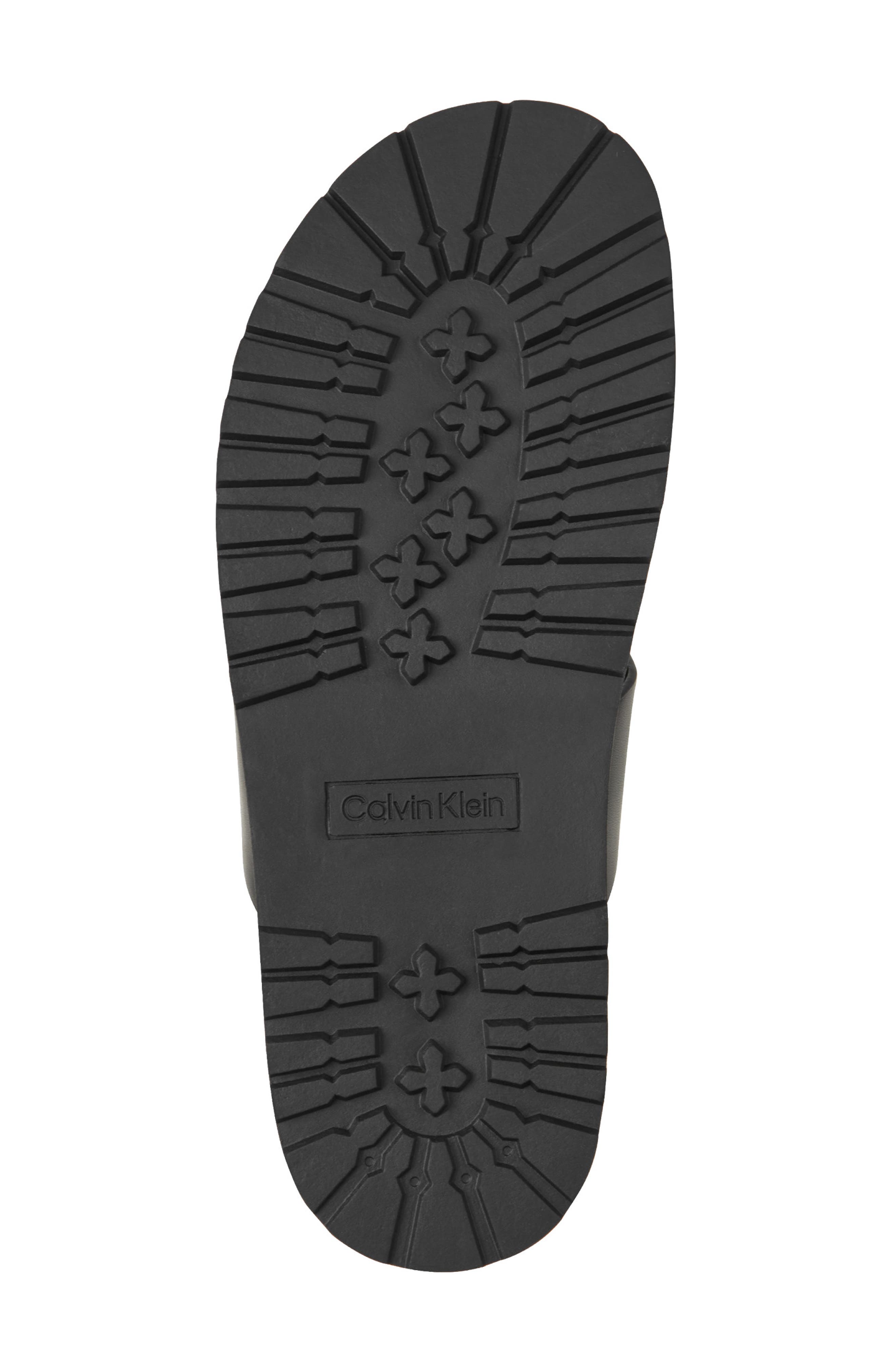Calvin Klein Rolinde Lug Sole Slide Sandal, Alternate, color, Black