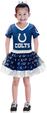JERRY LEIGH Girls Youth Royal Indianapolis Colts Tutu Tailgate Game Day V-Neck Costume