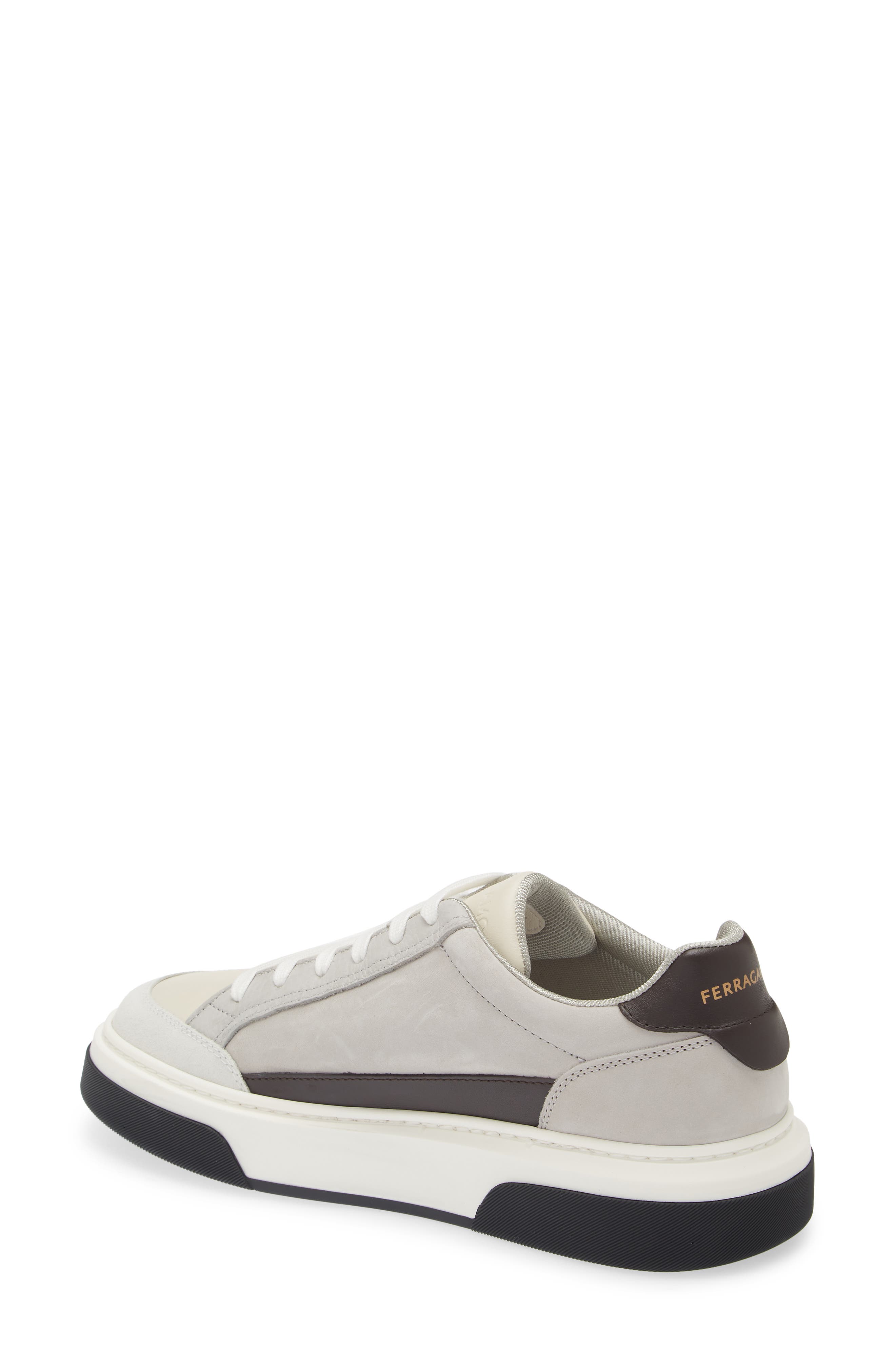 FERRAGAMO Cassina Gancio Low Top Sneaker, Alternate, color, Bianco 511 Mascarpone Cloud