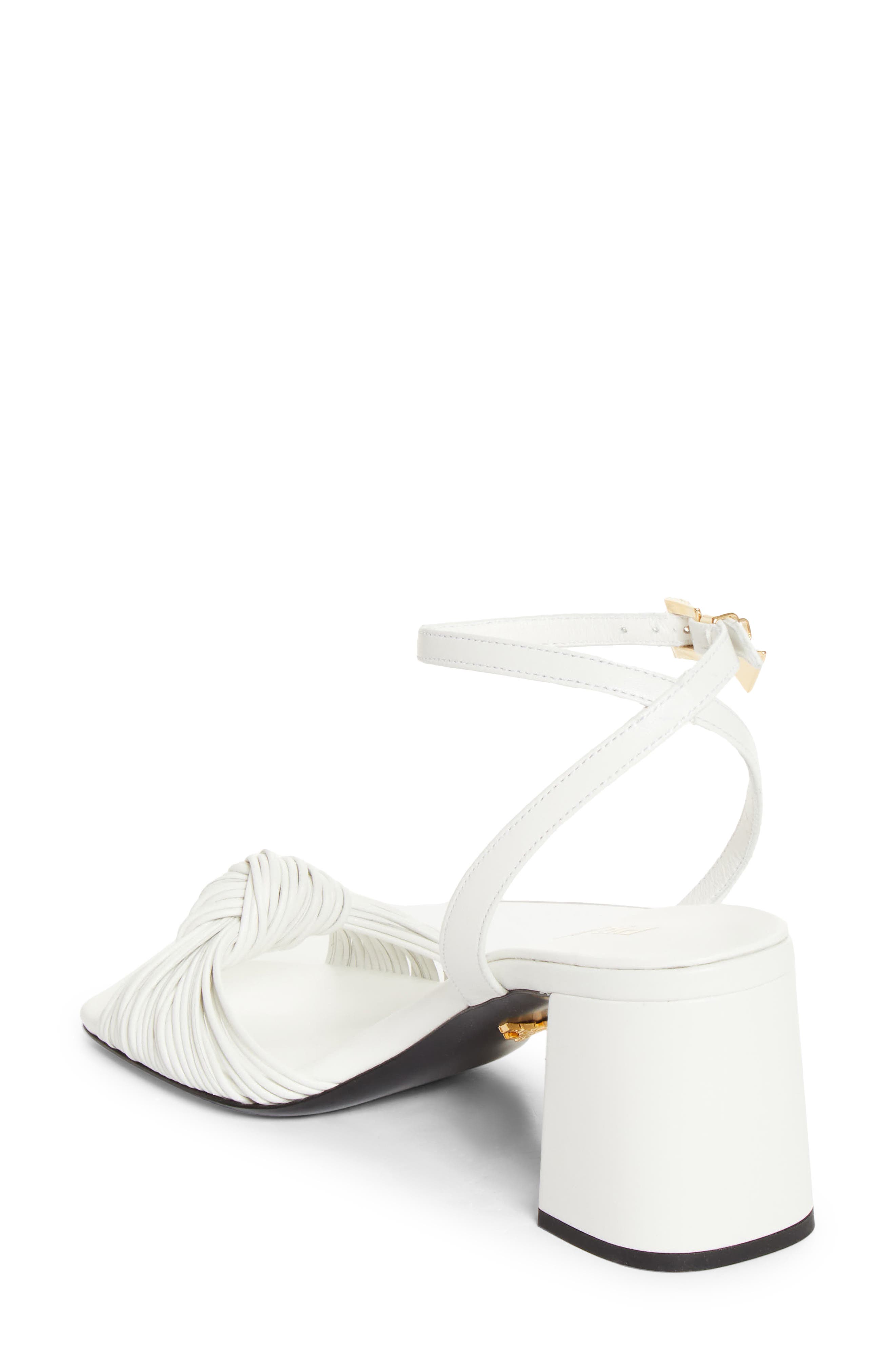 Prada Cage Sandal, Alternate, color, Bianco