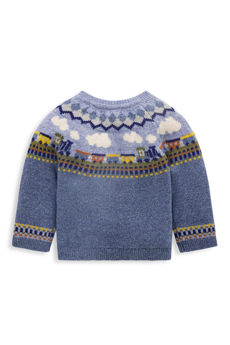 Kids' Fair Isle Train Sweater, Alternate, color, GLACIER BLUE