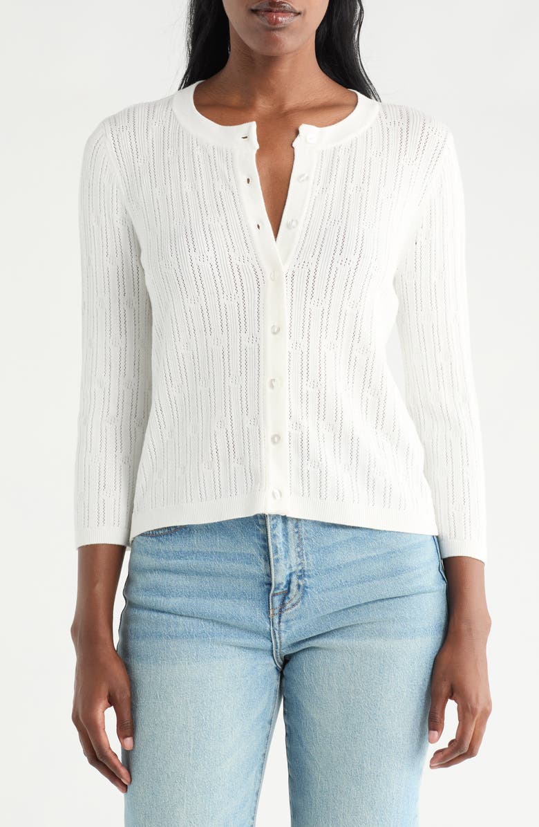 CYRUS Novelty Stitch Button-Up Shirt, Main, color, Bright White