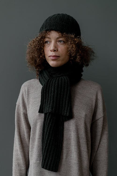 Sskein Ribbed Beanie In Green