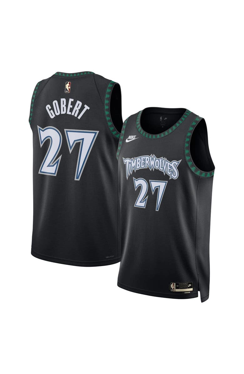 Nike Unisex Nike Rudy Gobert Black Minnesota Timberwolves Swingman Jersey - Classic Edition, Main, color, Black