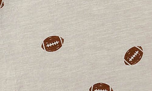Rylee + Cru Football Print T-shirt & Joggers Set In Gray